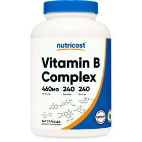 Nutricost High Potency Vitamin B Complex 460mg, 240 Capsules
