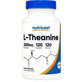 L-Theanine, 200 mg, 120 Capsules, Nutricost
